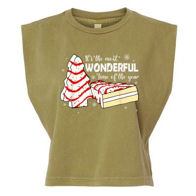 Its The Most Wonderful Time Of The Year Christmas Cake Garment-Dyed Women's Muscle Tee