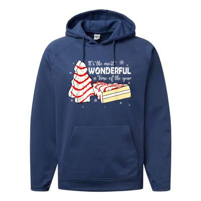 Its The Most Wonderful Time Of The Year Christmas Cake Performance Fleece Hoodie