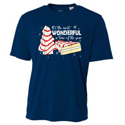 Its The Most Wonderful Time Of The Year Christmas Cake Cooling Performance Crew T-Shirt