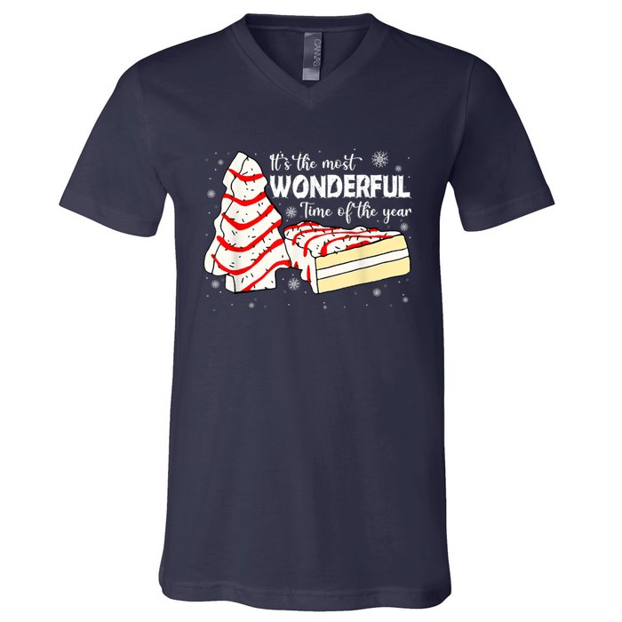 Its The Most Wonderful Time Of The Year Christmas Cake V-Neck T-Shirt