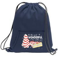 Its The Most Wonderful Time Of The Year Christmas Cake Sweatshirt Cinch Pack Bag