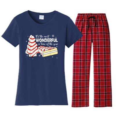 Its The Most Wonderful Time Of The Year Christmas Cake Women's Flannel Pajama Set