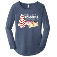 Its The Most Wonderful Time Of The Year Christmas Cake Women's Perfect Tri Tunic Long Sleeve Shirt