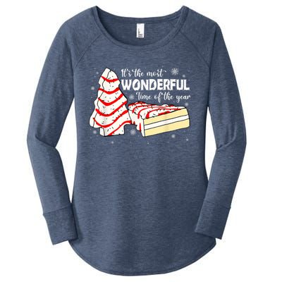 Its The Most Wonderful Time Of The Year Christmas Cake Women's Perfect Tri Tunic Long Sleeve Shirt