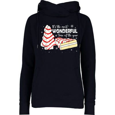 Its The Most Wonderful Time Of The Year Christmas Cake Womens Funnel Neck Pullover Hood