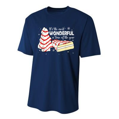 Its The Most Wonderful Time Of The Year Christmas Cake Performance Sprint T-Shirt