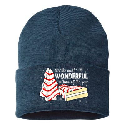 Its The Most Wonderful Time Of The Year Christmas Cake Sustainable Knit Beanie