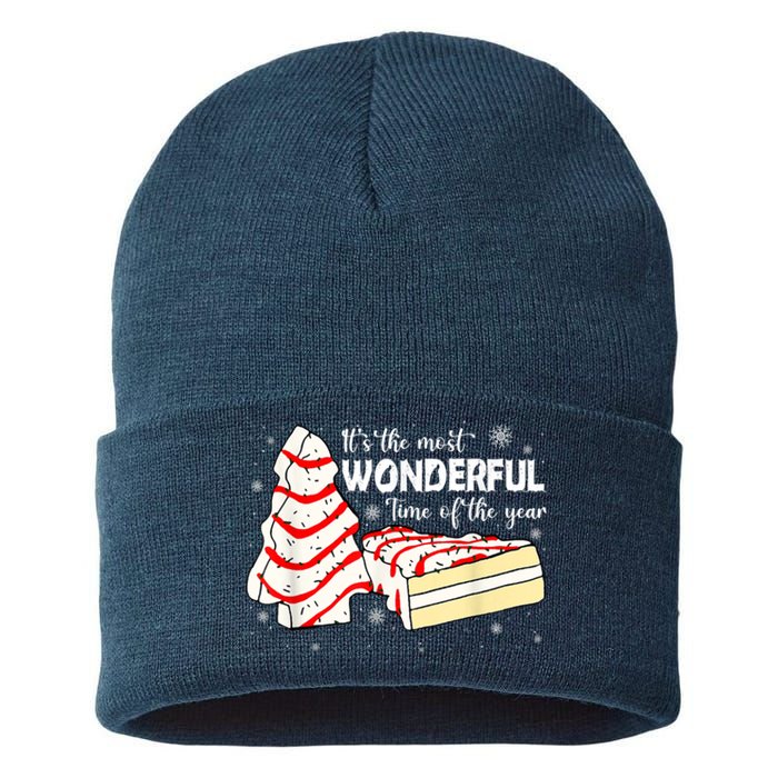 Its The Most Wonderful Time Of The Year Christmas Cake Sustainable Knit Beanie