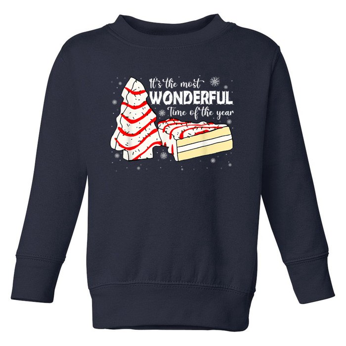 Its The Most Wonderful Time Of The Year Christmas Cake Toddler Sweatshirt