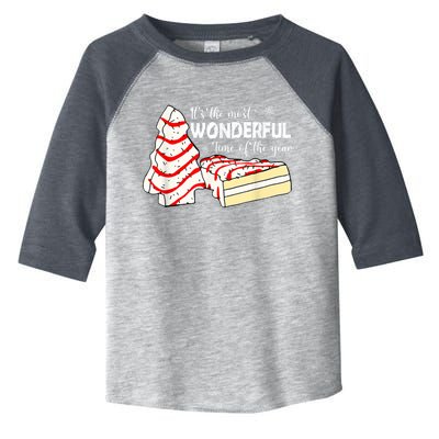 Its The Most Wonderful Time Of The Year Christmas Cake Toddler Fine Jersey T-Shirt