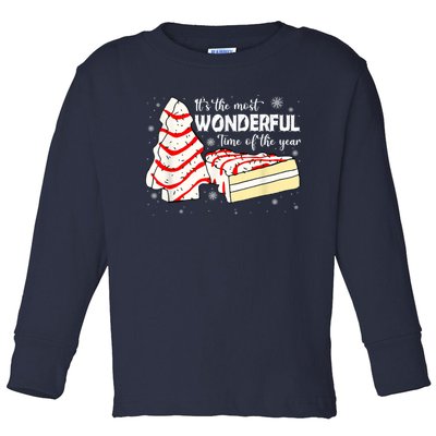 Its The Most Wonderful Time Of The Year Christmas Cake Toddler Long Sleeve Shirt