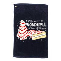 Its The Most Wonderful Time Of The Year Christmas Cake Platinum Collection Golf Towel