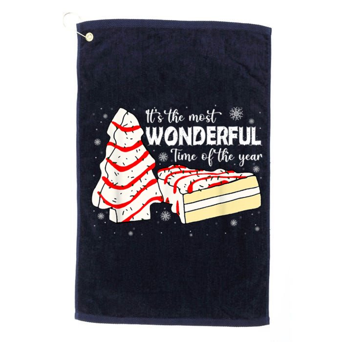 Its The Most Wonderful Time Of The Year Christmas Cake Platinum Collection Golf Towel