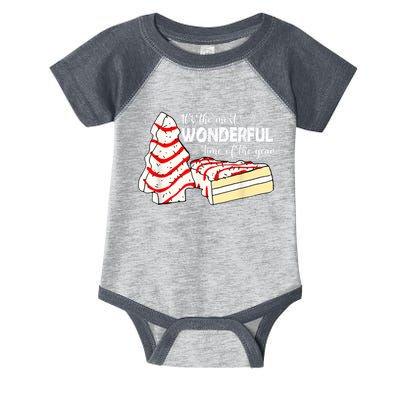 Its The Most Wonderful Time Of The Year Christmas Cake Infant Baby Jersey Bodysuit