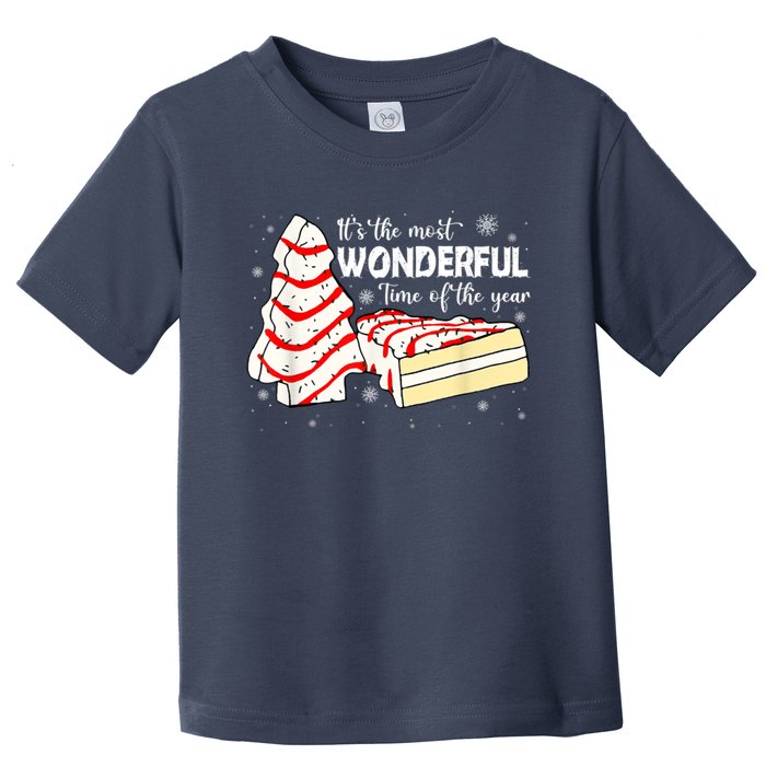 Its The Most Wonderful Time Of The Year Christmas Cake Toddler T-Shirt