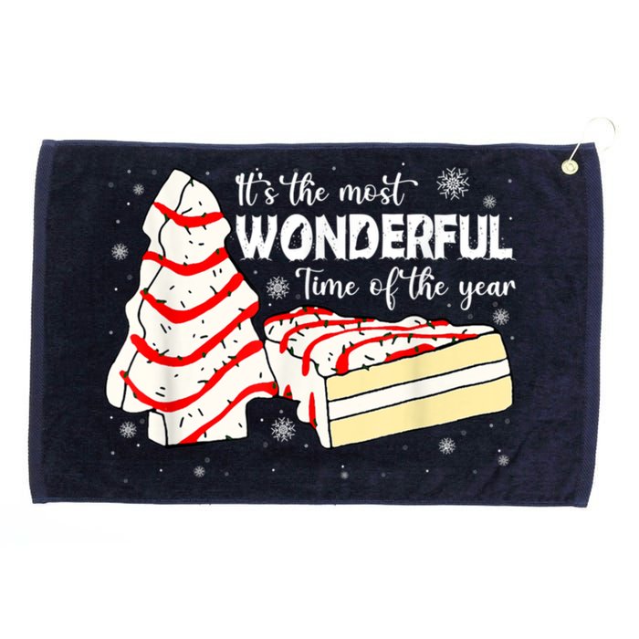 Its The Most Wonderful Time Of The Year Christmas Cake Grommeted Golf Towel