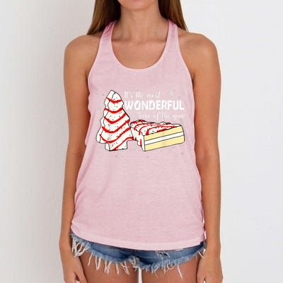 Its The Most Wonderful Time Of The Year Christmas Cake Women's Knotted Racerback Tank