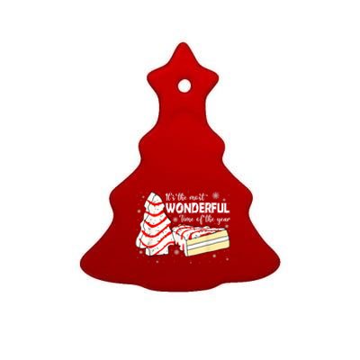 Its The Most Wonderful Time Of The Year Christmas Cake Ceramic Tree Ornament