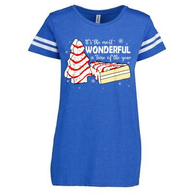 Its The Most Wonderful Time Of The Year Christmas Cake Enza Ladies Jersey Football T-Shirt