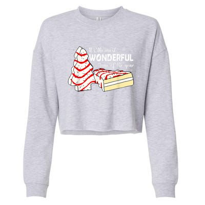 Its The Most Wonderful Time Of The Year Christmas Cake Cropped Pullover Crew