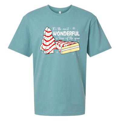 Its The Most Wonderful Time Of The Year Christmas Cake Sueded Cloud Jersey T-Shirt