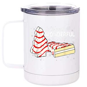 Its The Most Wonderful Time Of The Year Christmas Cake 12 oz Stainless Steel Tumbler Cup