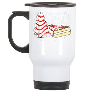 Its The Most Wonderful Time Of The Year Christmas Cake Stainless Steel Travel Mug