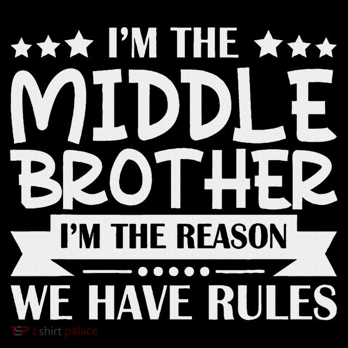 I'm The Middle Brother I'm The Reason We Have Rules Sibling 16 in Basic Backpack