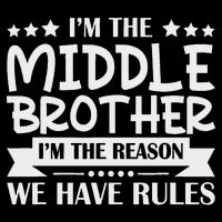 I'm The Middle Brother I'm The Reason We Have Rules Sibling Premium T-Shirt