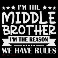 I'm The Middle Brother I'm The Reason We Have Rules Sibling Toddler T-Shirt