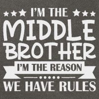 I'm The Middle Brother I'm The Reason We Have Rules Sibling Cotton Canvas Backpack