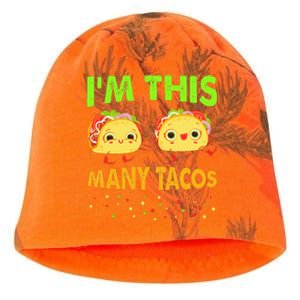 Im This Many Tacos Second Birthday Twosday Cinco De Mayo Kati - Camo Knit Beanie