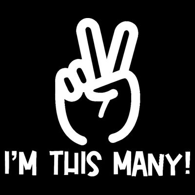  I'm This Many - 2 Fingers Raised 2nd Birthday T-Shirt