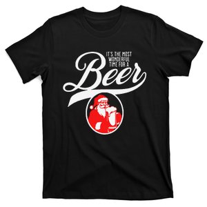 ItS The Most Wonderful Time For A Beer Funny Christmas Beer T-Shirt