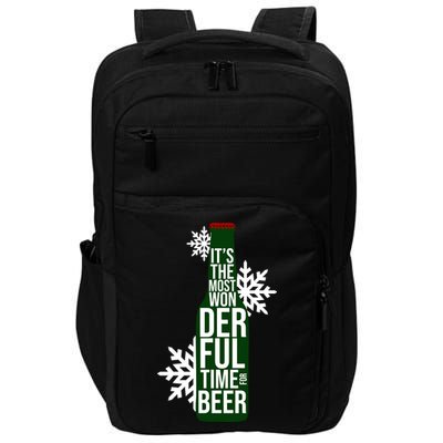 It's The Most Wonderful Time For Beer Funny Christmas Impact Tech Backpack