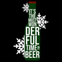 It's The Most Wonderful Time For Beer Funny Christmas Drawstring Bag