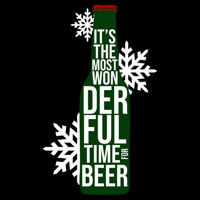It's The Most Wonderful Time For Beer Funny Christmas Drawstring Bag