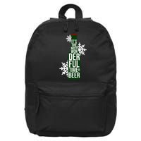 It's The Most Wonderful Time For Beer Funny Christmas 16 in Basic Backpack