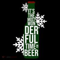 It's The Most Wonderful Time For Beer Funny Christmas Pom Pom 12in Knit Beanie