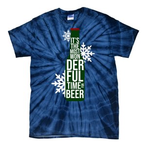 It's The Most Wonderful Time For Beer Funny Christmas Tie-Dye T-Shirt