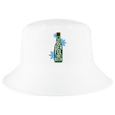 It's The Most Wonderful Time For Beer Funny Christmas Cool Comfort Performance Bucket Hat