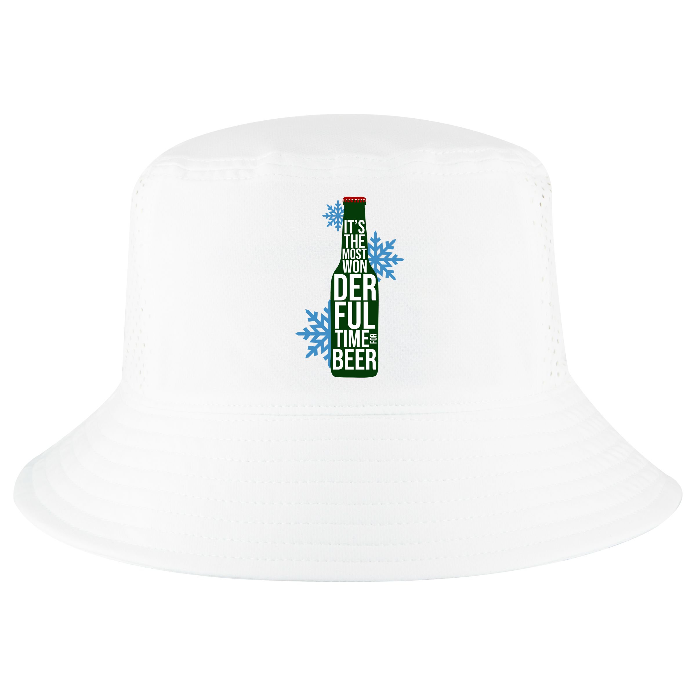 It's The Most Wonderful Time For Beer Funny Christmas Cool Comfort Performance Bucket Hat
