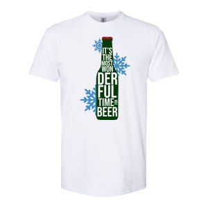 It's The Most Wonderful Time For Beer Funny Christmas Softstyle CVC T-Shirt