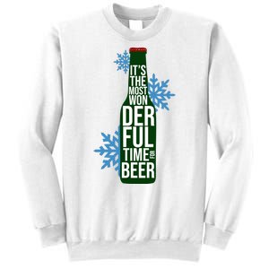 It's The Most Wonderful Time For Beer Funny Christmas Sweatshirt