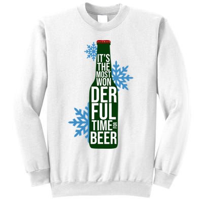 It's The Most Wonderful Time For Beer Funny Christmas Sweatshirt