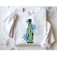 It's The Most Wonderful Time For Beer Funny Christmas Sweatshirt