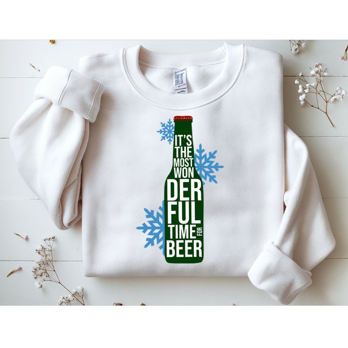 It's The Most Wonderful Time For Beer Funny Christmas Sweatshirt