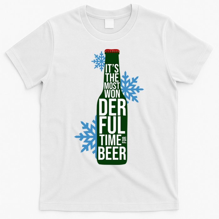 It's The Most Wonderful Time For Beer Funny Christmas T-Shirt