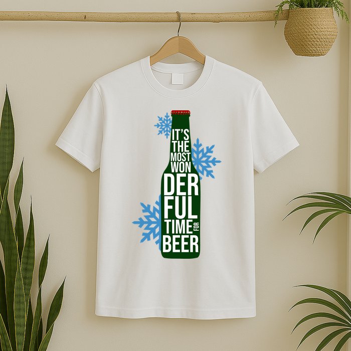 It's The Most Wonderful Time For Beer Funny Christmas T-Shirt
