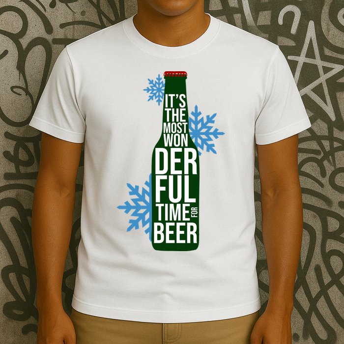 It's The Most Wonderful Time For Beer Funny Christmas T-Shirt